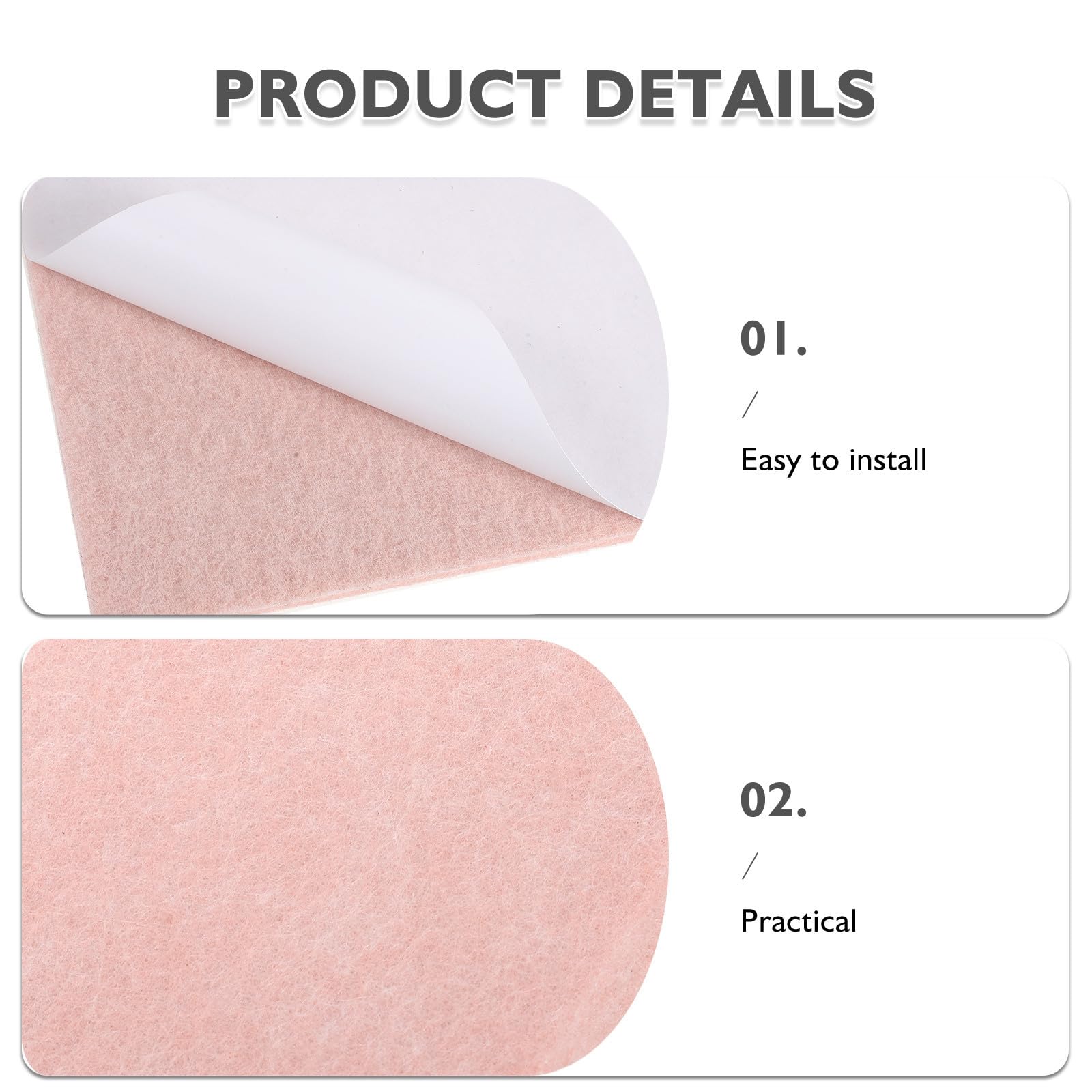 12 Piezas Tablero de Fieltro Rosa Autoadhesivo para Notas y Fotos
