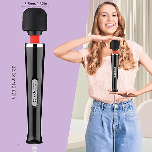Miniatura 3 de Potente masajeador de mano con cable, fuerte masaje de vibración personal para recuperación deportiva, dolores musculares de espalda, dolor de