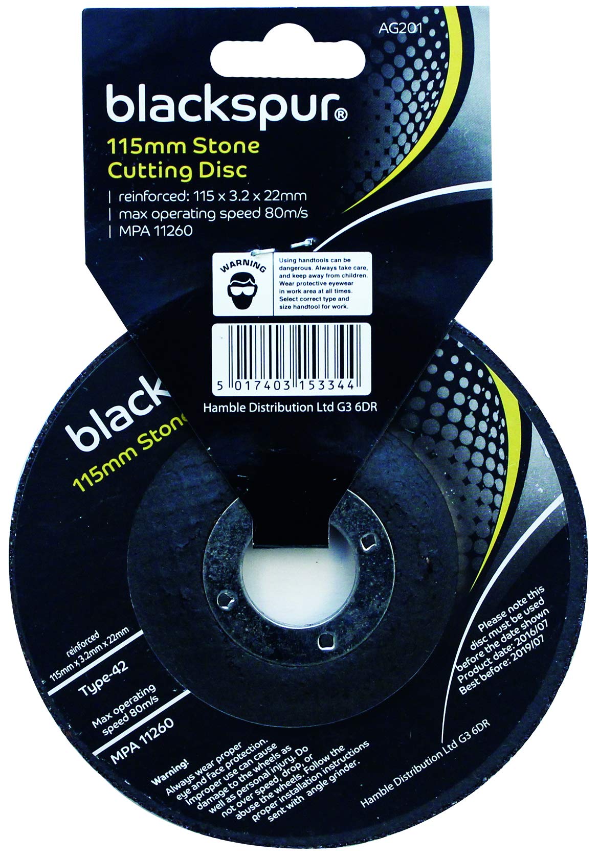 Blackspur BB-AG201 Stone Cutting Disc