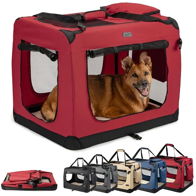 lionto Transportín para Perros Bolsa transportín para Perros Transportín Plegable Autobox Bolsa para Animales…