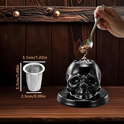 Vista 12 de Kit de ahumador de whisky, 4 chips de madera, kit de infusor de ahumador de cóctel, kit de ahumador de bebidas antiguas, regalos de whisky bourbon