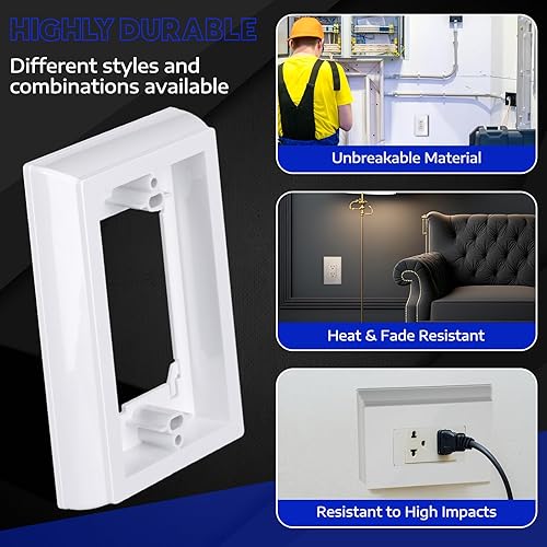 Miniatura 5 de Kanayu Extensores de caja eléctrica de una sola banda de 45 pulgadas, con certificación UL, extensores de receptáculo para caja eléctrica e
