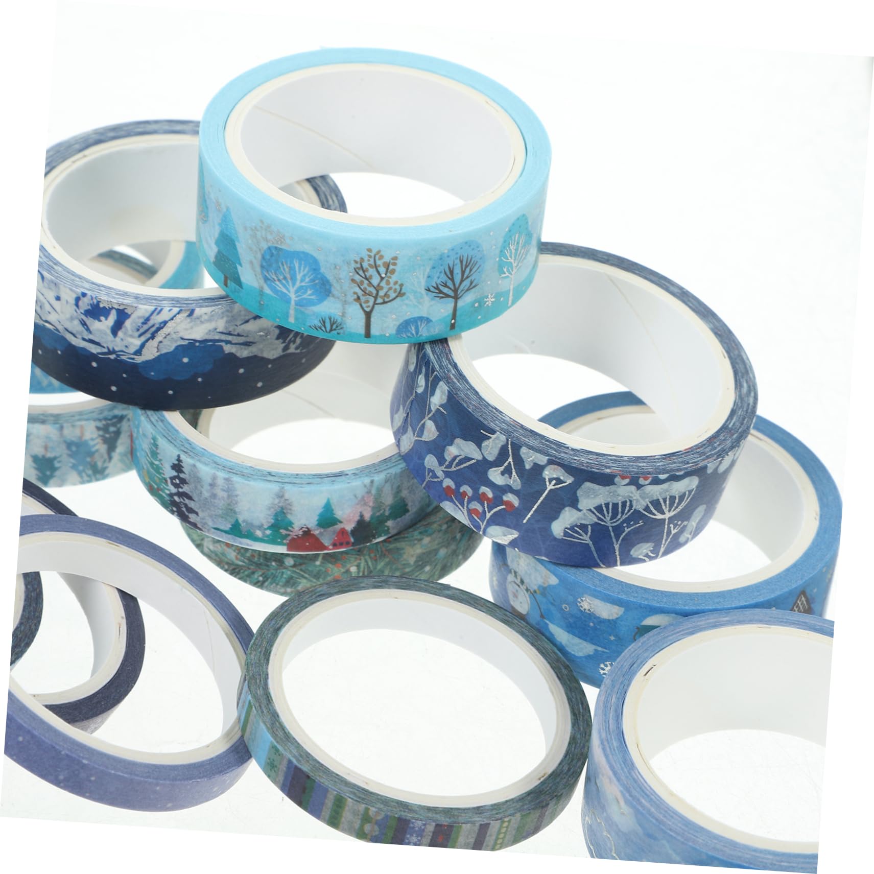 76rollen Washi Tape Für Weihnachten Dekoratives Klebeband Für Scrapbooking Und Geschenkverpackung Winterliche Designs Mit Silberner Prägung Für Kreative Bastelprojekte