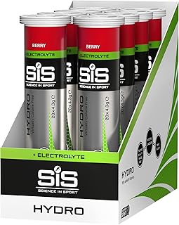 SiS Go Hydro, Zero Sugar Effervescent Electrolyte Tablets, for Improved Hydration and Recovery. (Berry) 8 x 20 Pack