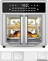 Vista 1 de Horno de puerta francesa con freidora de aire Kitchen Elite, combo de encimera para tostador de 15.8 Qt, 18 ajustes preestablecidos y 1 Toque manual