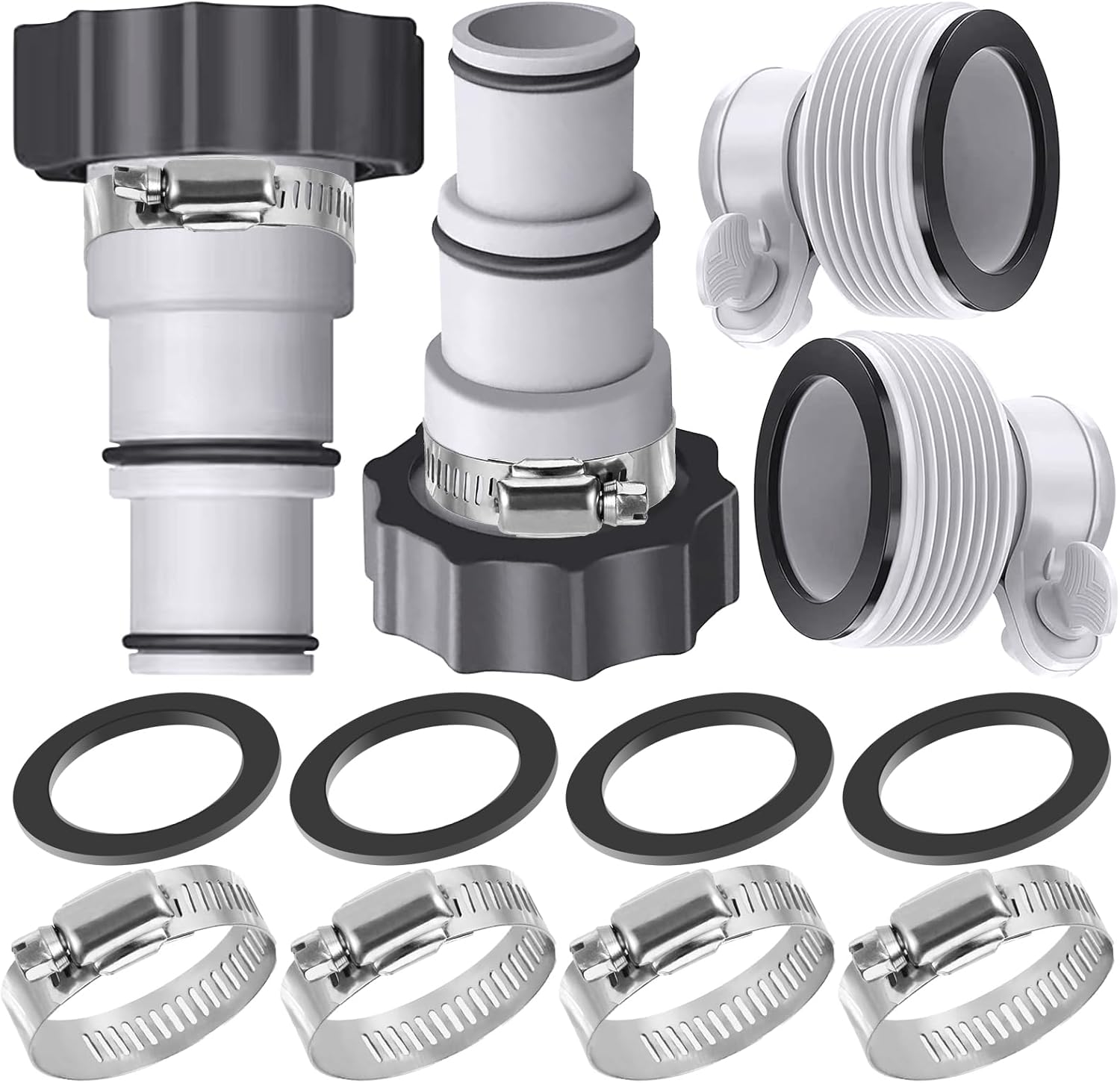 Kit Adaptadores para Manguera de Piscina 4 Piezas miniatura 1