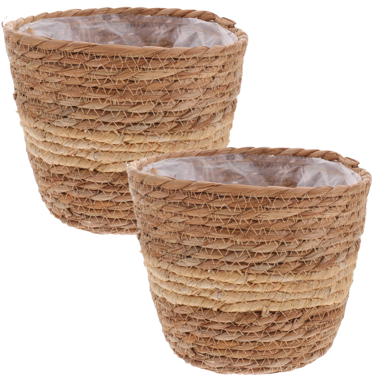 Panier de fleurs tissé d'intérieur en rotin pour décorer un salon bohème chaleureux