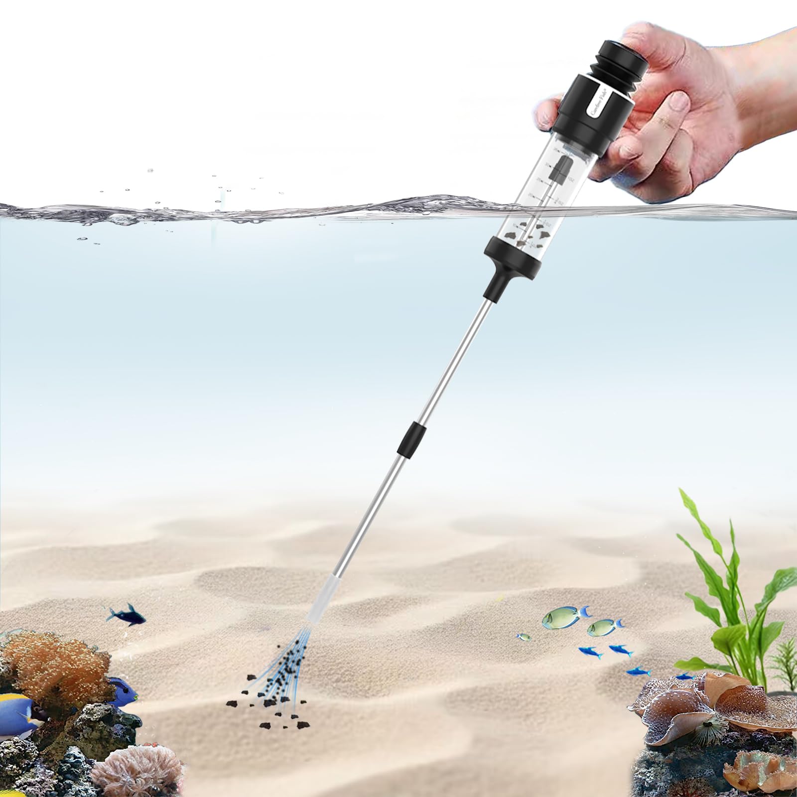 Carefree Fish Aquarium Precision Siphon Pipette Upgraded Turkey Baster Waste Remover Fish Feeder Feeding Coral Fish Tank Fertilizing Plants Feeding Tube Poop Collector 20Inch