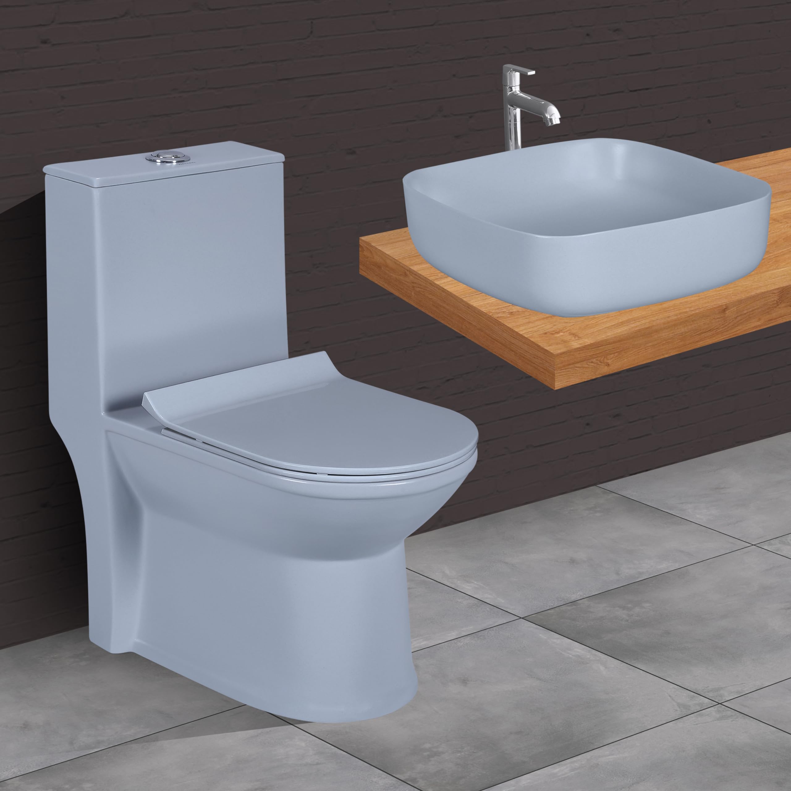 Plantex Ceramic One-Piece Commode with Counter-Top Basin for Bathroom/Western Toilet/Bathroom Wash Basin - S Trap Commode - Ocean (B0CBC9W1B8) Amazon Price History, Amazon Price Tracker