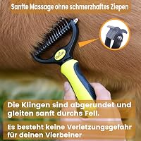 PetCay Prémium Aljszőrzet Kefe - Csomóbontó Kutyáknak és Macskáknak Közepes és Hosszú Szőrre - Allergiavédelem, Gyors Szőrtelenítés 4