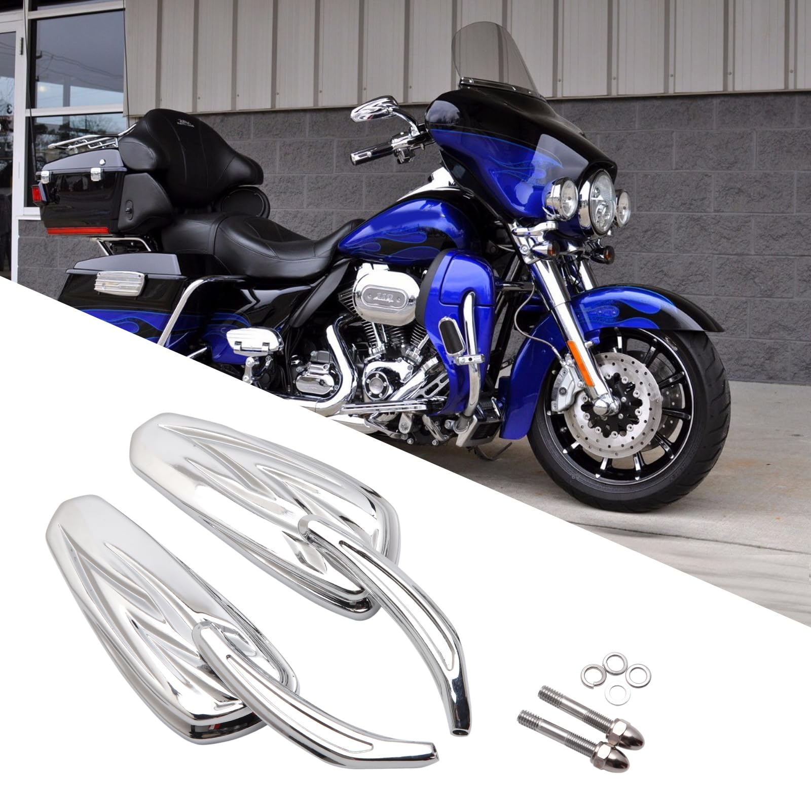 Amazon.com: 8mm Chrome Motorcycle Rearview Mirrors Compatible with