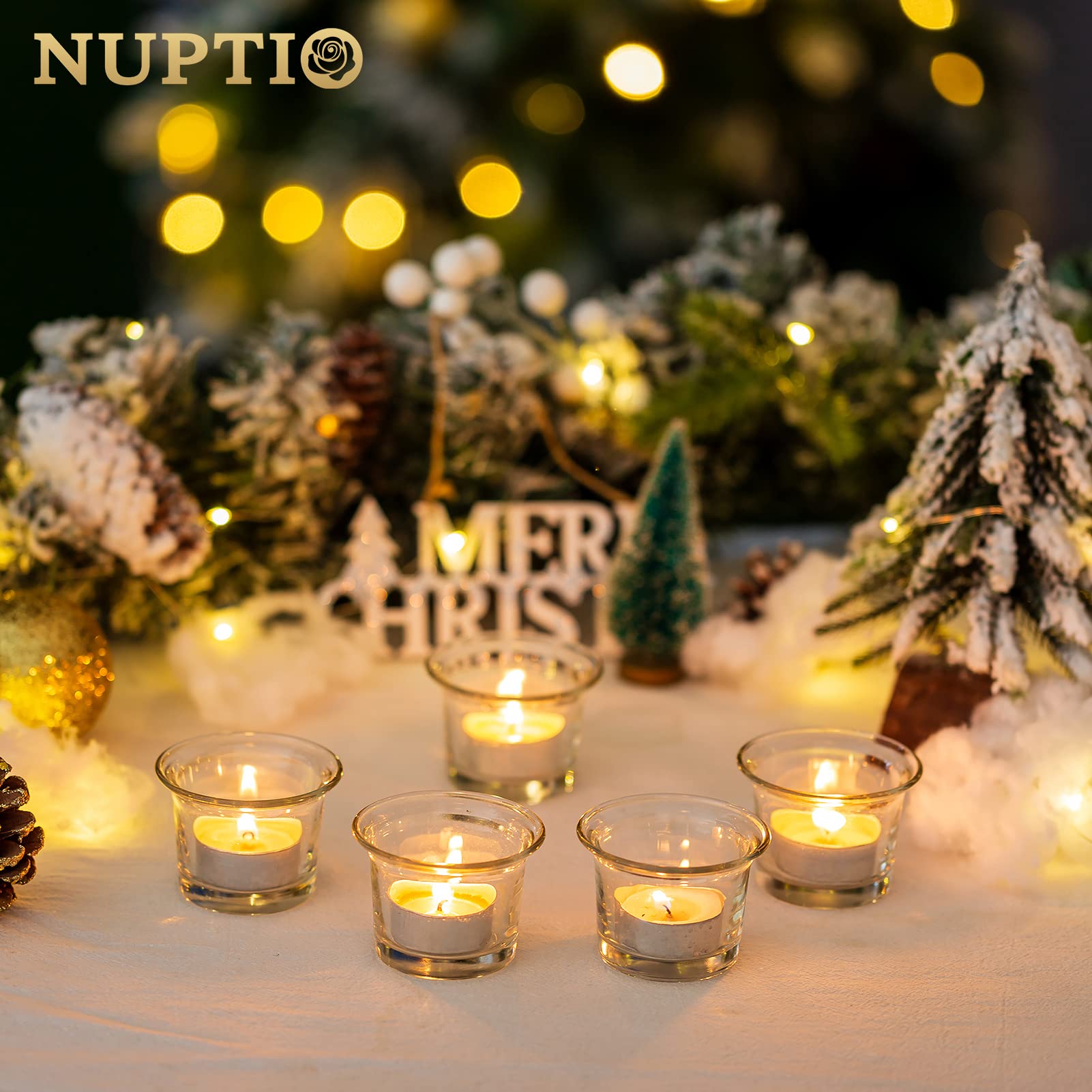 Set Di 6 Portacandele In Vetro – 3 Altezze (20-23-26 Cm) – Eleganti E Cristallini, Per Tea Light E Candele Fino A 6 Cm – Decorazioni Per Nozze, Natale E Casa