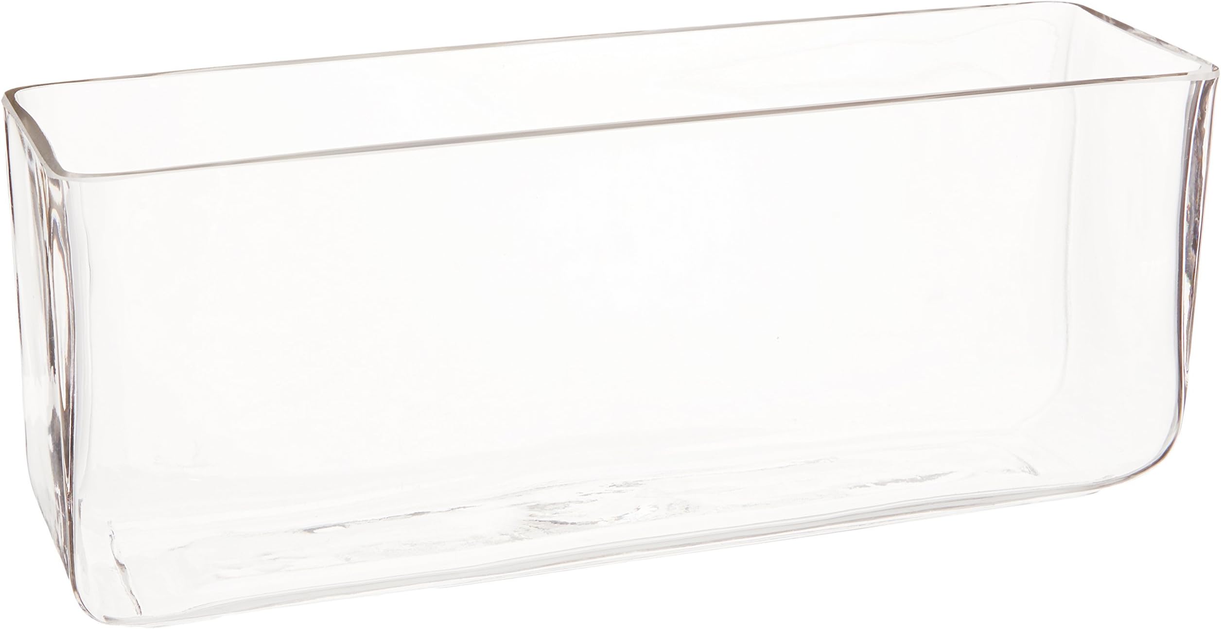 DiamondStar Glass 11.5"x3.5"x4.5" clear Rectangle Vase