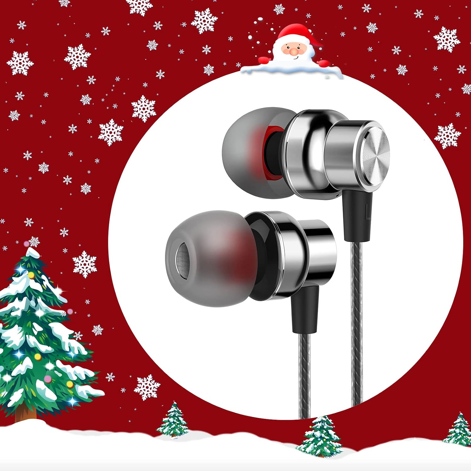 Blukar Auriculares In Ear, Auriculares con Micrófono y Cable Cómodo | Reducción, Ruido Sonido Estéreo Control de Volumen, Todos los Dispositivos de Headphones de 3.5mm 8
