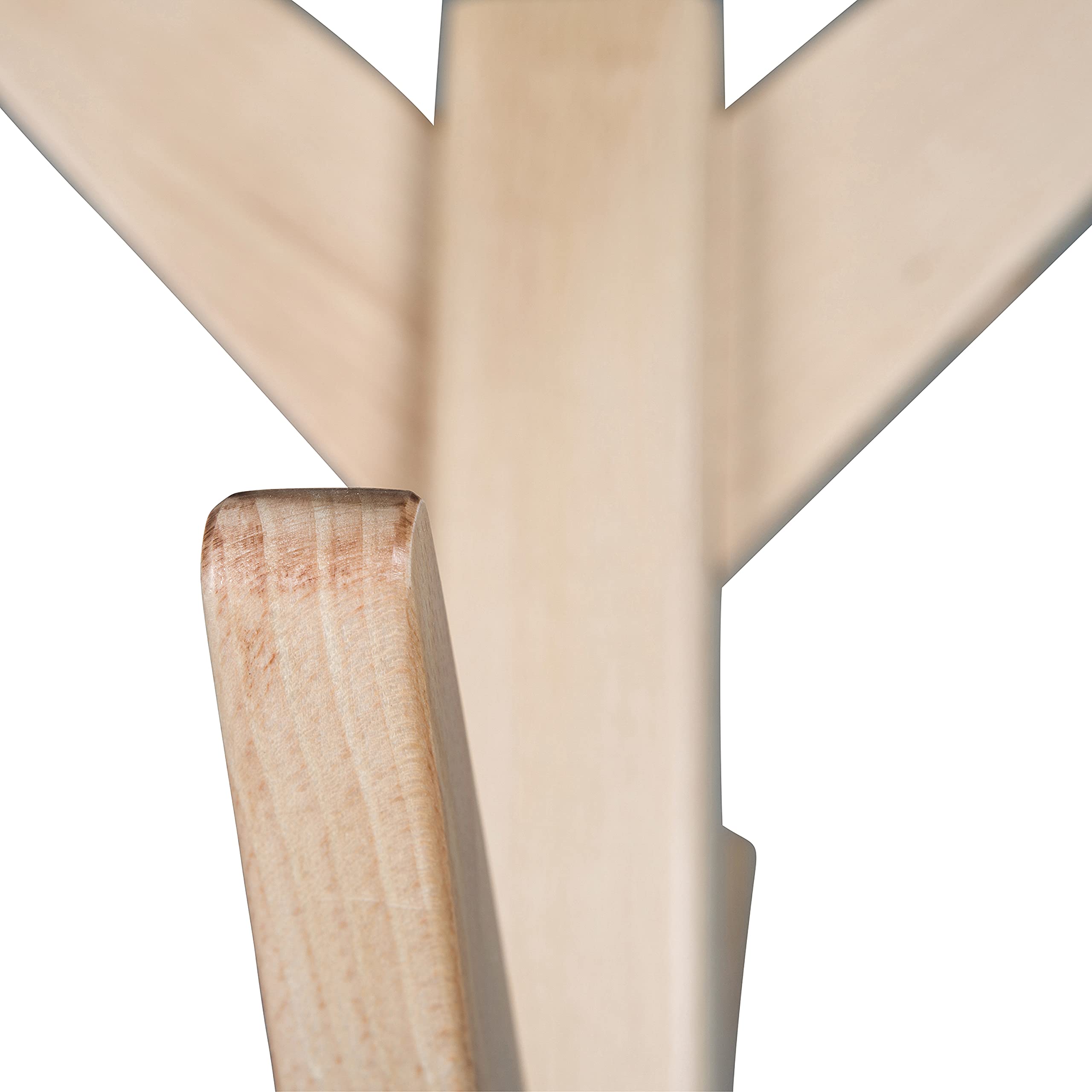 f32 Perchero de madera maciza – Perchero de pie (178 cm de altura) – Estable soporte para chaqueta con 8 ganchos de madera natural lacada