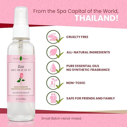 Miniatura 8 de Aerosol de ropa de cama y habitación de rosa, aerosol natural para almohada hecho con aceites esenciales puros de rosa, fragancia relajante para el