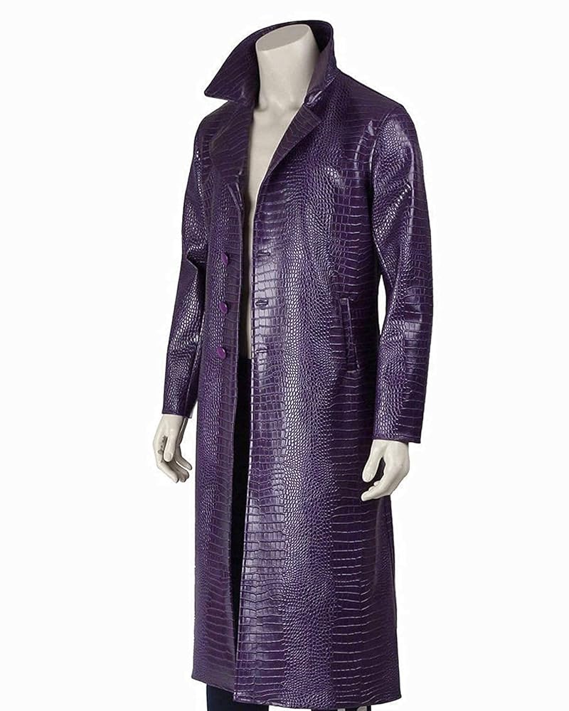 Amazon.com: EASTIFIED Men's Purple Trench Coat Crocodile