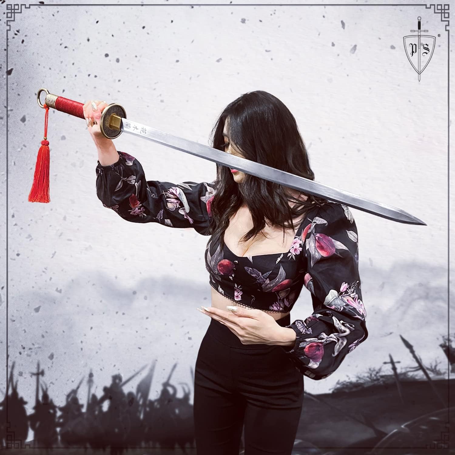 Hua Mulan 41" Full Size Chinese Sword Loyal Brave True with Wood Scabbard Sharp Blade - Image 7