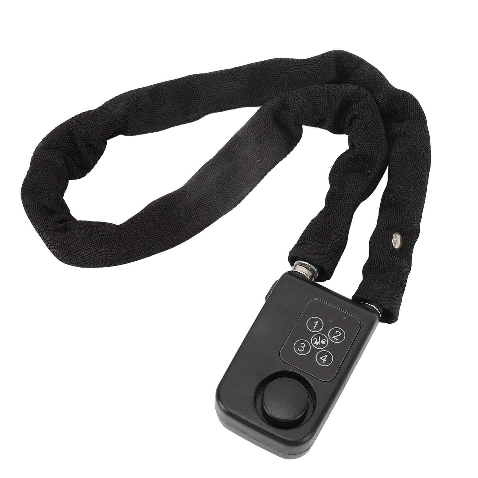 Bike Lock with 4 Digit Combination Lock, Anti Theft Bike Chain Lock, 110dB Vibration Alarm for Bike Motorcycle, Electric Bikes (Blue)