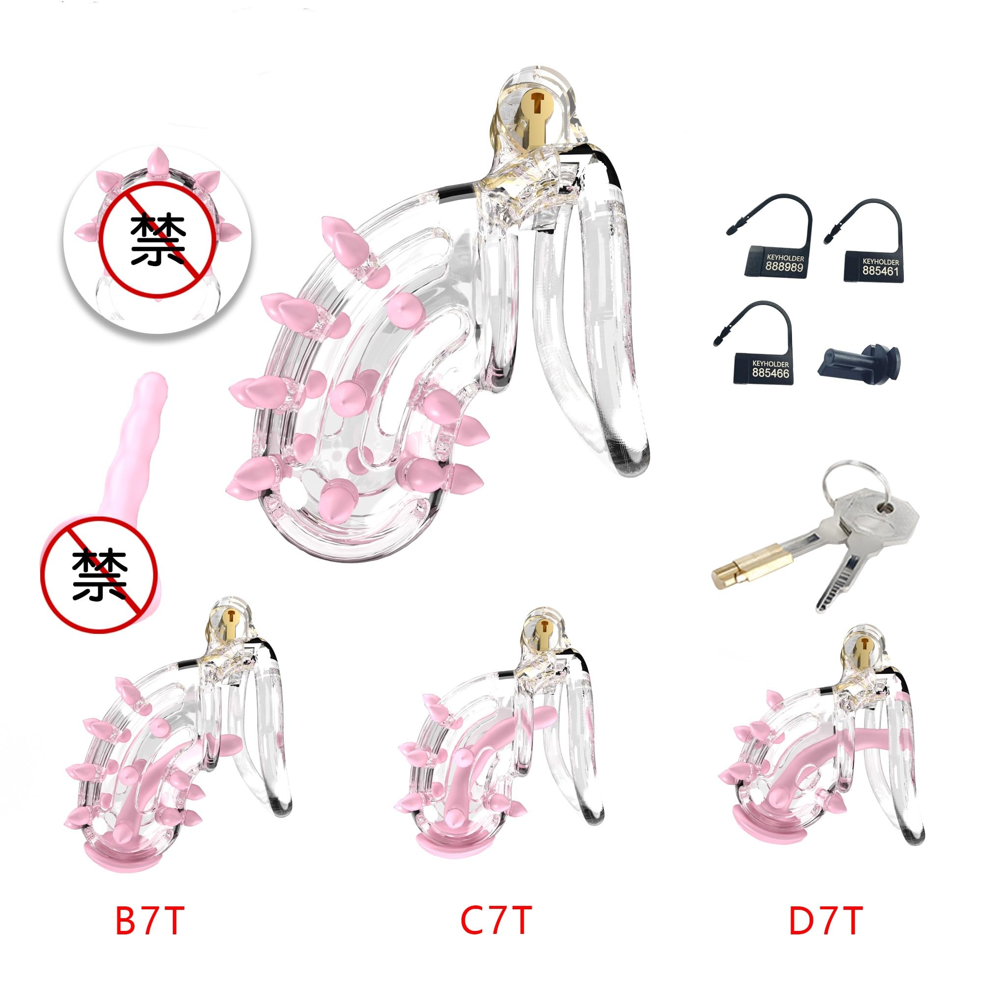 Cage de chasteté en résine 3D Cage de chasteté pour homme Cage à bite pour pénis Punition masculine Jouets sexuels pour le plaisir des couples (M)