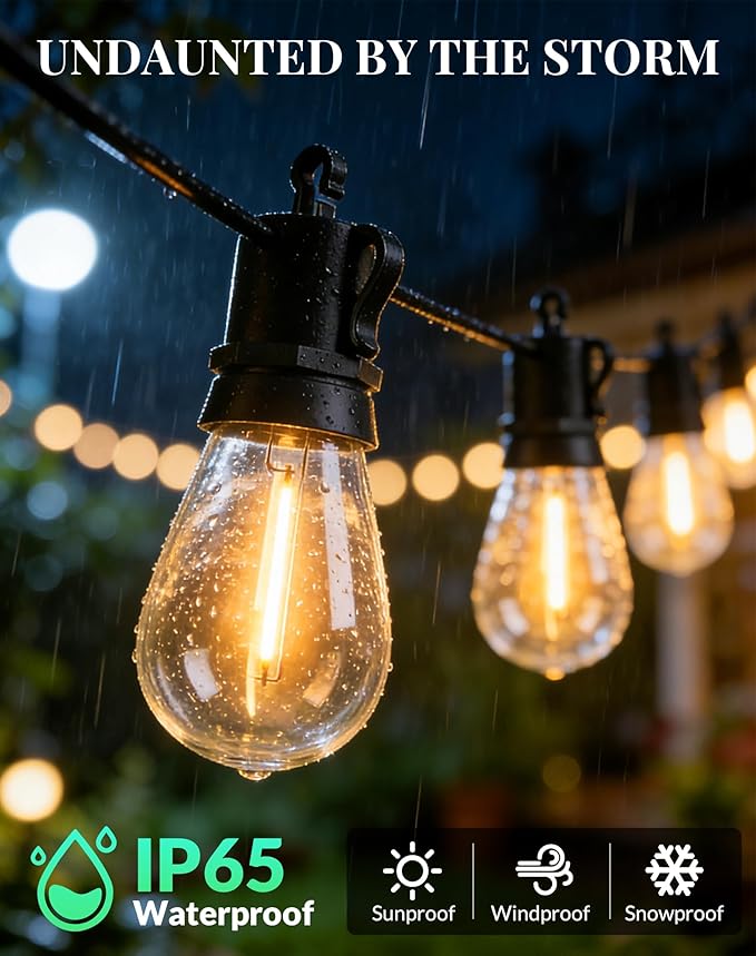 Luces LED Exteriores Impermeables 100FT Regulables con Control Remoto miniatura 3