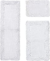 Vista 30 de Better Trends Alfombras en forma de corazón de 30 pulgadas, 100% algodón, suave, antideslizante, lavables, absorbentes de agua, para la entrada