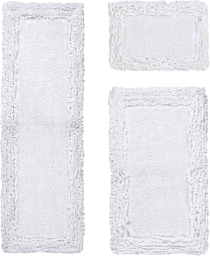 Miniatura 30 de Better Trends Alfombras en forma de corazón de 30 pulgadas, 100% algodón, suave, antideslizante, lavables, absorbentes de agua, para la entrada