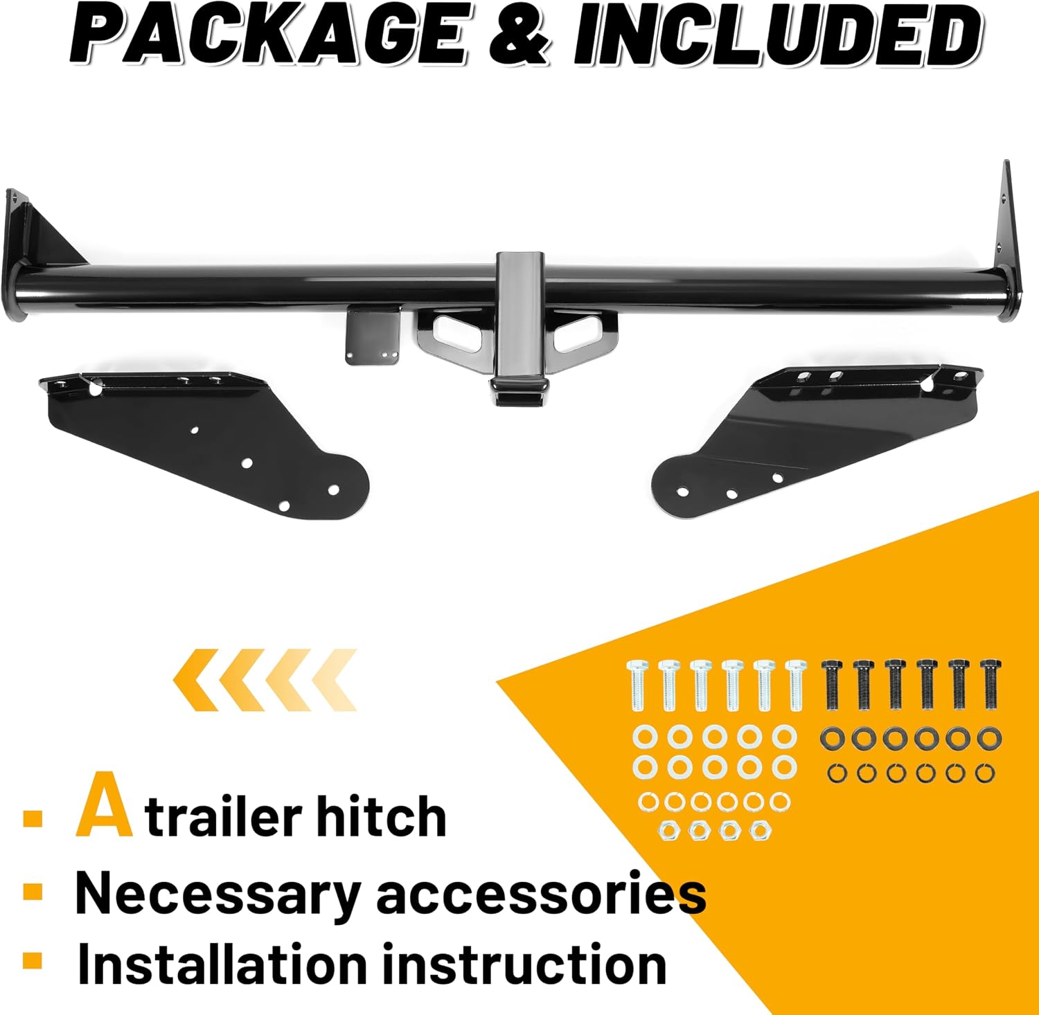 Kojem Class 3 Trailer Hitch for Camper Move Bumper Receiver Compatible with 2004-2020 Toyota Sienna All Styles 2" Receiver Tow Hitch Powder Coated Replacement for 75237