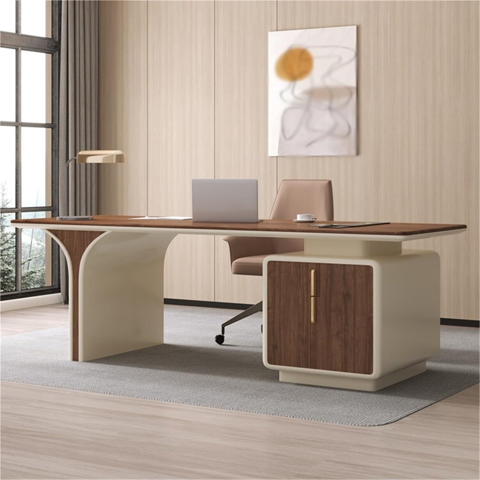 Scrivania per PC Tavolo da studio for scrittura su computer con cassetti