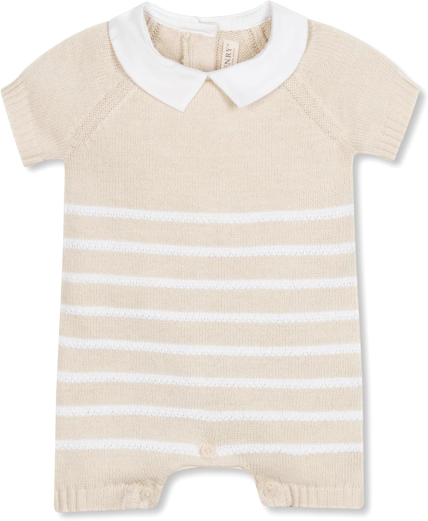 Hope & HenryOrganic Cotton Sweater Romper with Button Front