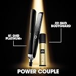 ghd Platinum+ Styler ― 1" Flat Iron Hair Straightener, Professional Ceramic Hair Styling Tool for Stronger Hair, More Shine, & More Color Protection ― Black