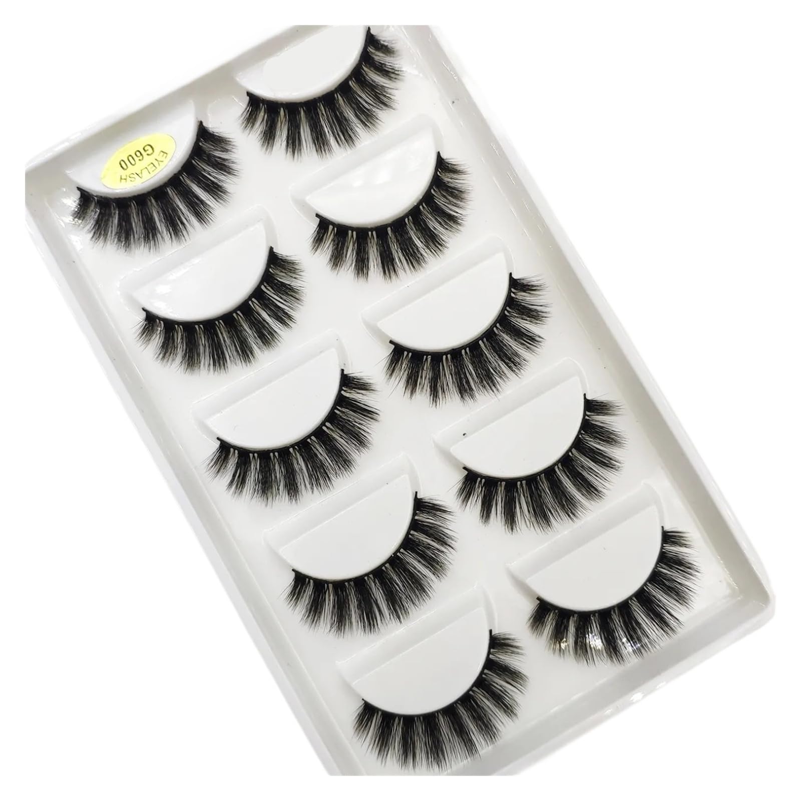 UAMOU 10/50 Boxen 5 Paar 3D Nerz Falsche Wimpern Weiche Wimpern Make-up Wimpern Faux Cils Cilios Maquiagem Cheerfully (Color : 5Pairs G810, Size : 10 Boxes 50 Pairs)