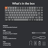 Keychron K3 Max - Clavier mécanique à profil bas 75 % QWERTY italien, touches PBT à double déclenchement, interrupteurs Gateron Brown remplaçables à chaud, sans fil 2,4 GHz/Bluetooth 5.1 - 9