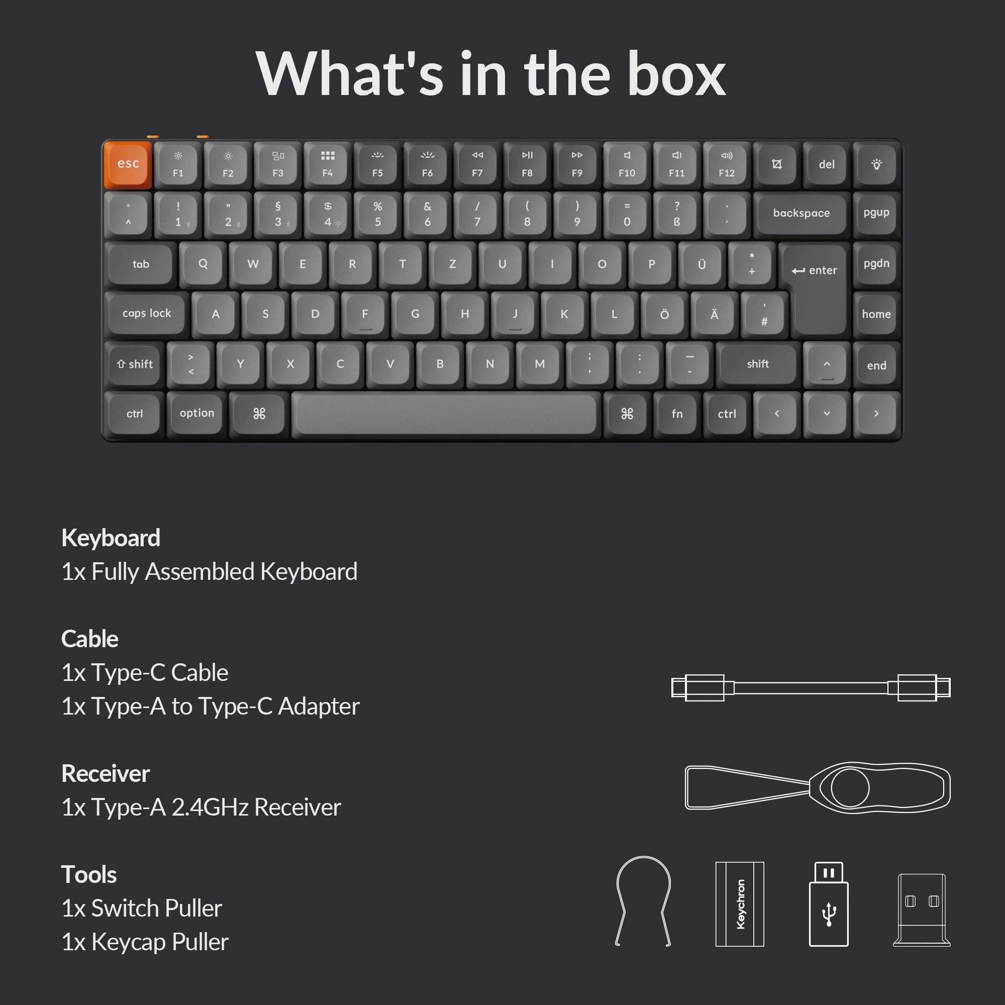 Keychron K3 Max – Tastiera meccanica low-profile 75% QWERTY italiano, keycaps PBT double-shot, switch Gateron Red hot-swap, wireless 2.4 GHz/Bluetooth 5.1, retroilluminazione RGB, QMK/VIA