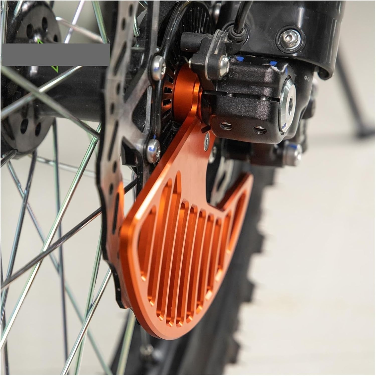 Disc Brake Rotor Guard Compatible With Surron Ultra Bee Sur-ron UB Protector Cover Pad Electric Caliper Mount(Front Blue)