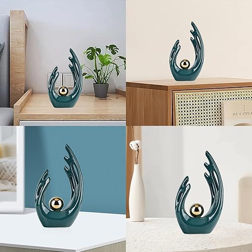 Miniatura 4 de Ceramic Abstract Statues and Sculptures Modern Art Ceramic Statues Cyan Living Room Modern Home Decor Dining Table Coffee Table Shelf Entrance Home