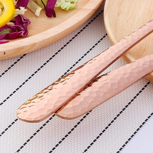 Miniatura 22 de Juego de cuchara y tenedor de ensalada, servidor de ensalada de acero inoxidable de 12 pulgadas, utensilios de servir rojo mágico, paquete de 2