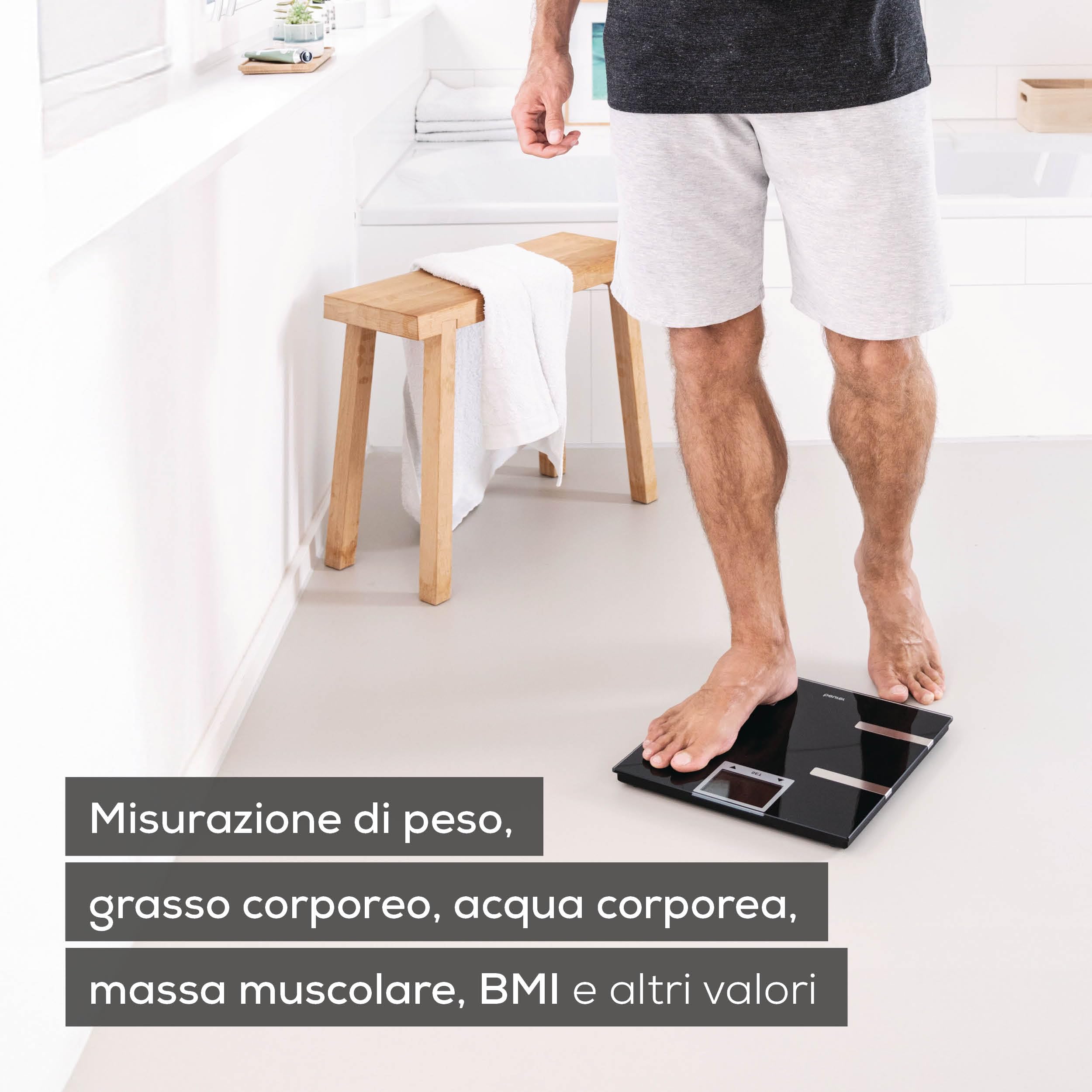 Beurer BF 720 Bilancia Diagnostica Bluetooth Peso Grasso Corporeo Muscolare AMR BMR Nero