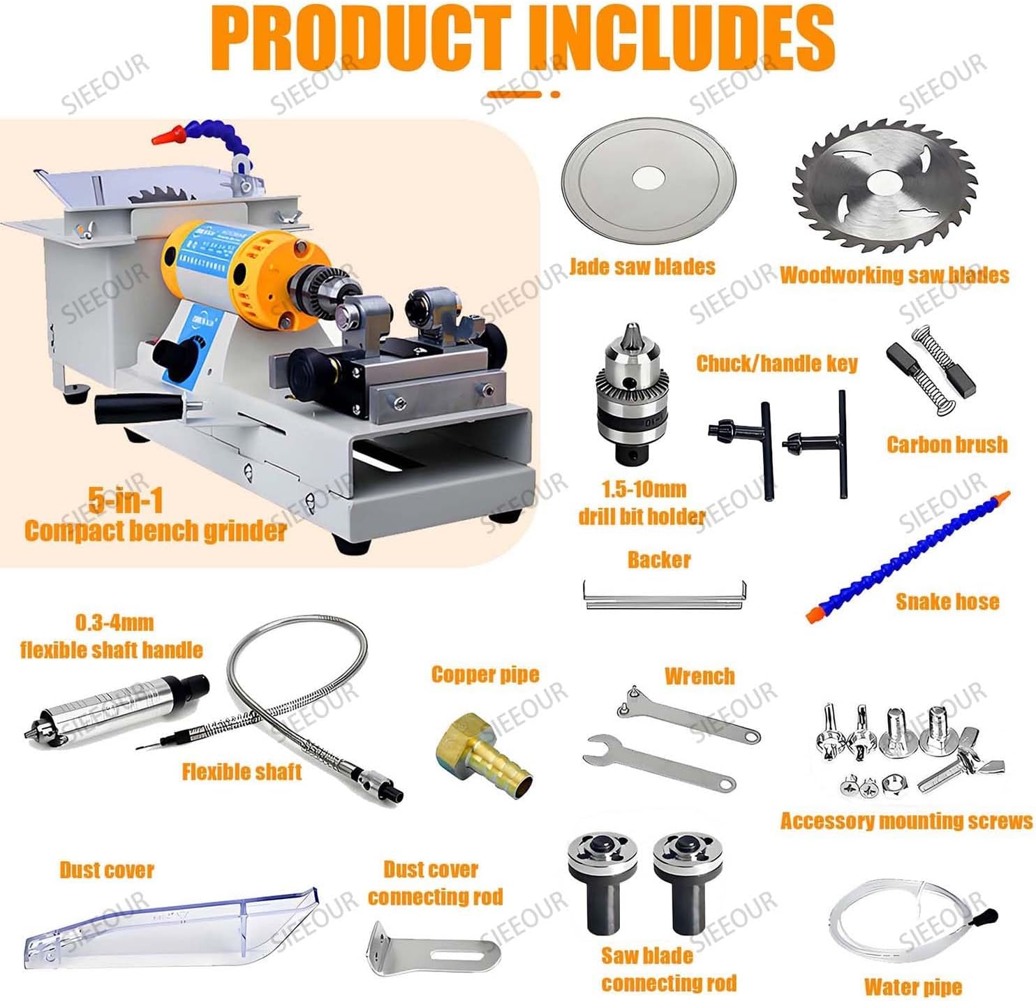 Gemstone Cutting Machine,750w Jewelry Rock Polisher,Polishing Buffing Cutting Machine Diy Jewelry, 800-10000rpm Mini Precision Polisher For Jewelry Making, Woodcrafting,Manual Diy