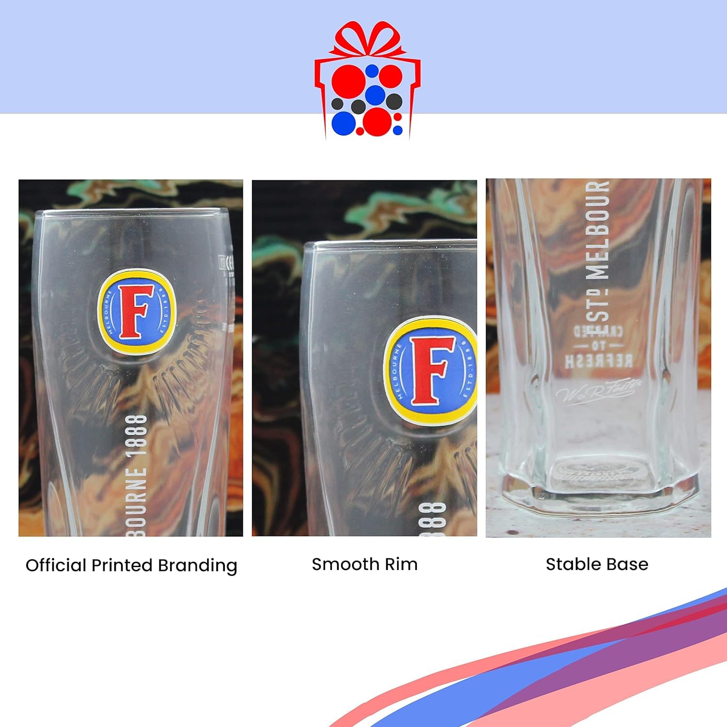 All Things Personalised Vaso Sidra Estilo Fosters 590 ml - Vaso de Cerveza Personalizado - Con Grabado Láser Nombre o Mensaje - Regalos Cerveceros para Hombre - Apto Lavavajillas, con Caja de Regalo