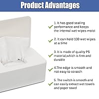 Vista 4 de NOVWANG Dispensador de toallitas, soporte para toallitas para bebés, mantiene las toallitas frescas, contenedor de toallitas recargables