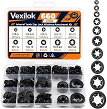 660-piece black oxide internal tooth star lock washer kit