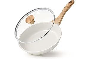 SENSARTE 8 Inch Ceramic Nonstick Fry Pan with Lid