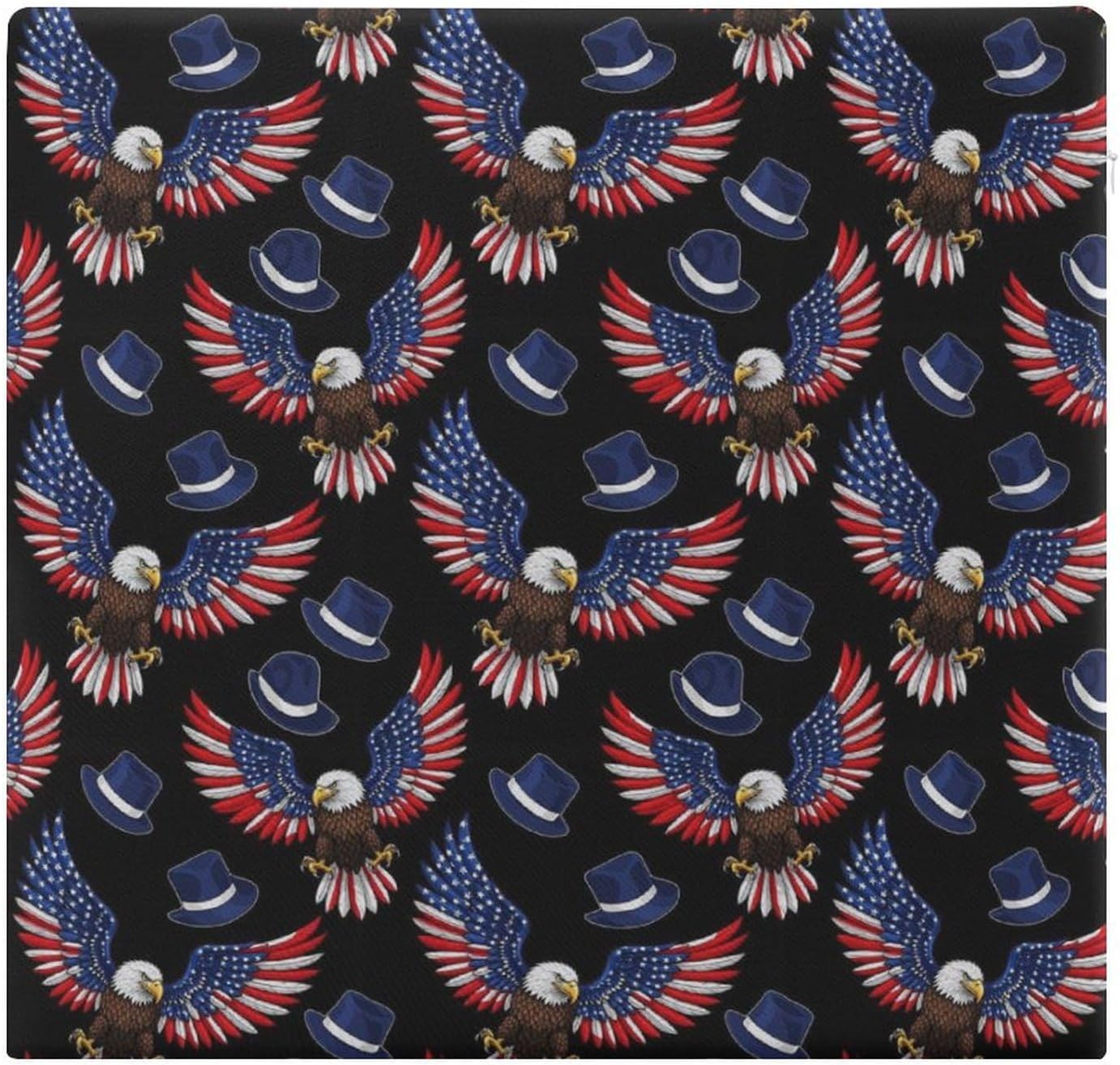 Memory Foam Seating Cushions Bald Eagle Patriotic American Flag for Long Sitting Hours on Office Chair, Living Room, Dining Room, Bedroom, Home Decor