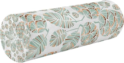 Almohada de yoga de pino verde azulado de Navidad, almohada redonda decorativa para el cuello, almohadas redondas decorativas para el cuello,