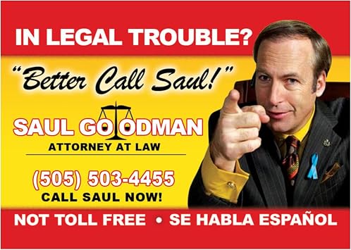 Signs 4 Fun Better Call Saul ID Funny Magnet - 3.5 x 2.5 Easy Remove Fridge Locker Magnet - Made in USA
