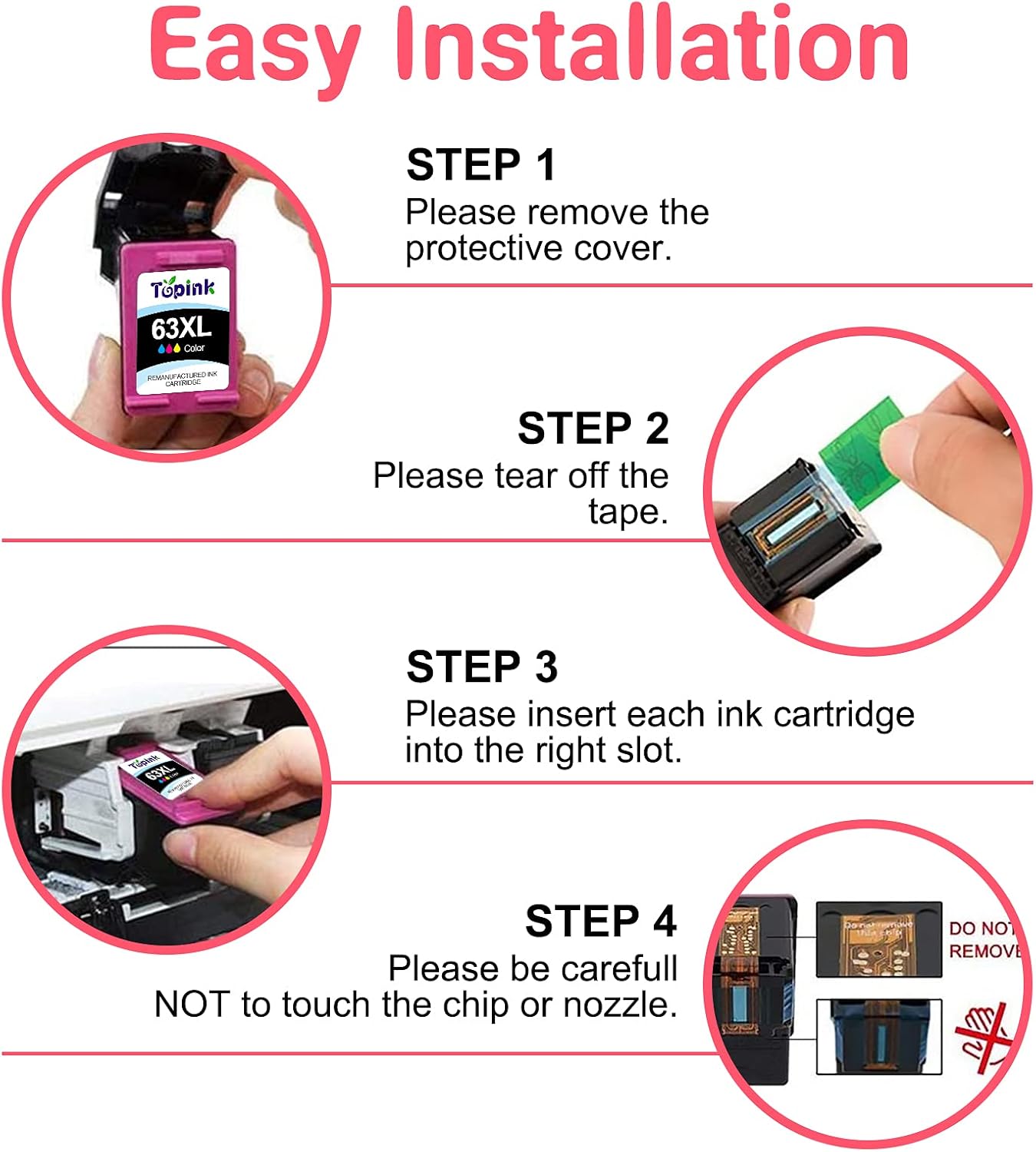 Suреr Bіg Clеаrаnсе! Topink Remanufactured Ink Cartridges 63 Replacement for HP 63 Black Color Combo Pack for HP OfficeJet 3830 5255 5258 Envy 4520 4512 4513 4516 DeskJet 1112 1110 3630 Printer (1 Black 1 Tri-Color) Exсluѕіvе Dіѕсоunt 🔥 Topink Remanufactured Ink Cartridges 63 Replacement for HP 63 Black Color Combo Pack for HP OfficeJet 3830 5255 5258 Envy 4520 4512 4513 4516 DeskJet 1112 1110 3630 Printer (1 Black 1 Tri-Color)