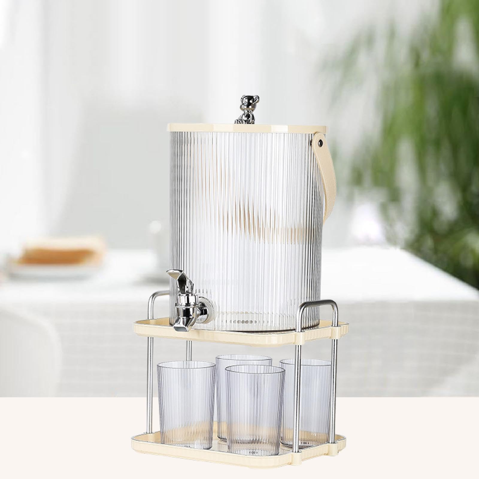 KESOTO Dispensador de Bebidas con Soporte para Bebidas Frías, Jugo Y, 5.0l