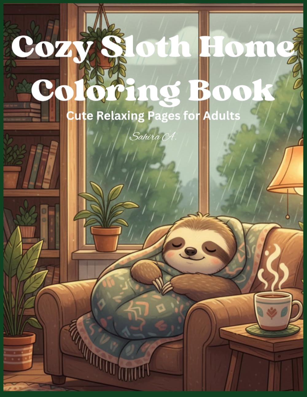 Cozy Sloth Home Coloring Book: Cute Relaxing Pages for Adults