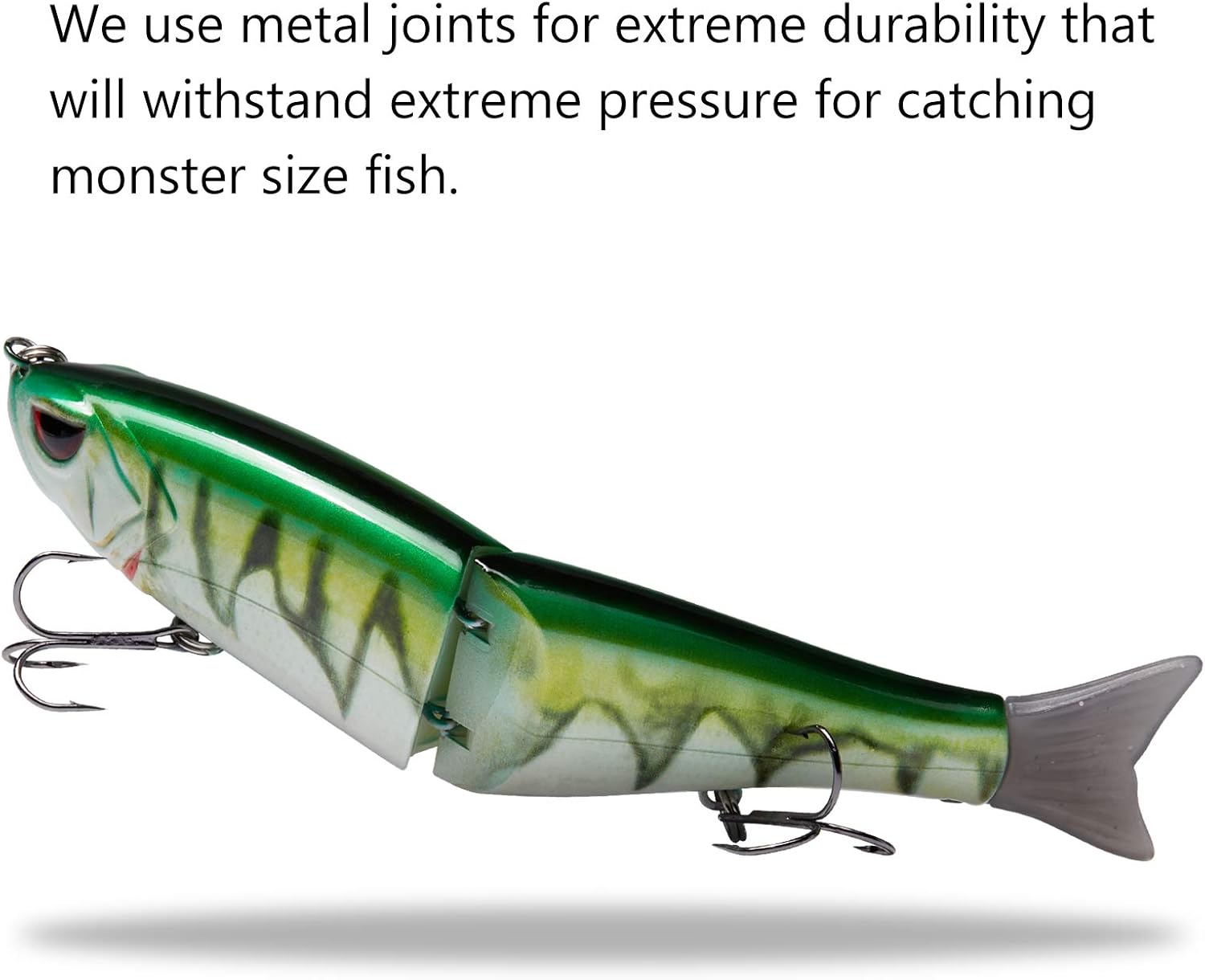 Bassdash SwimShad Glide Baits Jointed Swimbait Bass Pike Salmon Trout Muskie Fishing Lure,3-Pack
